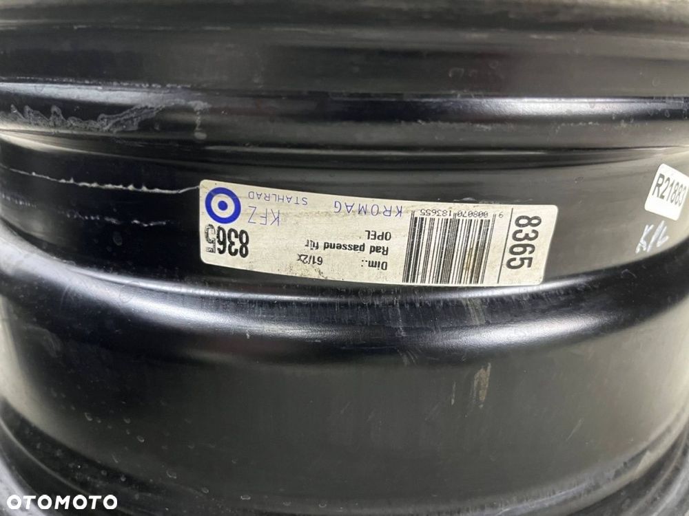 Felgi stalowe Felga Opel Corsa Tigra Astra 15 cali 6,5jx15 ET35 4x100 KOMPLET 2150164 - 8