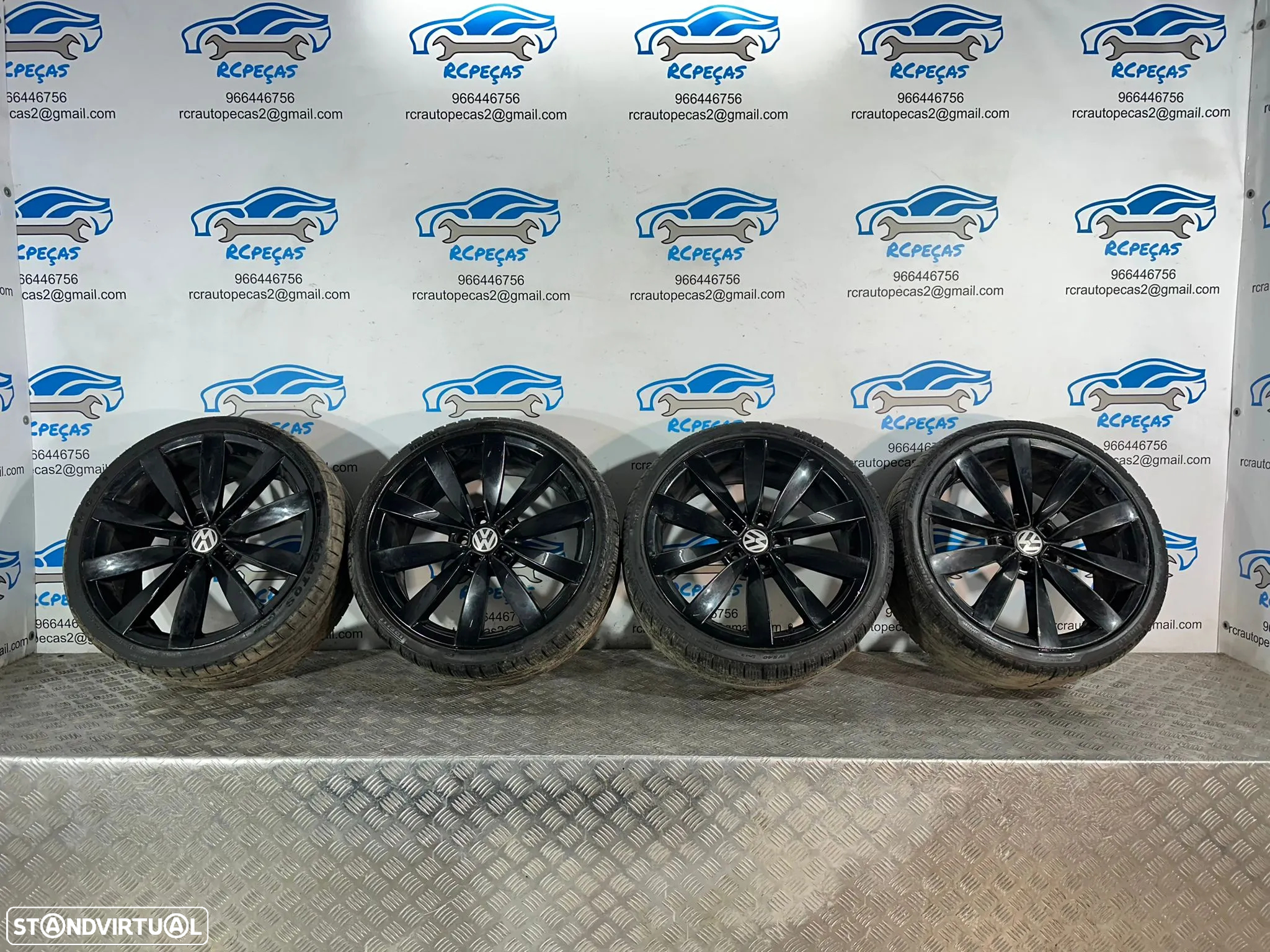 .Conjunto Jantes 19 Originais Lugano VW Volkswagen Scirocco Passat 5x112 8J ET41 1K8601025S - 2