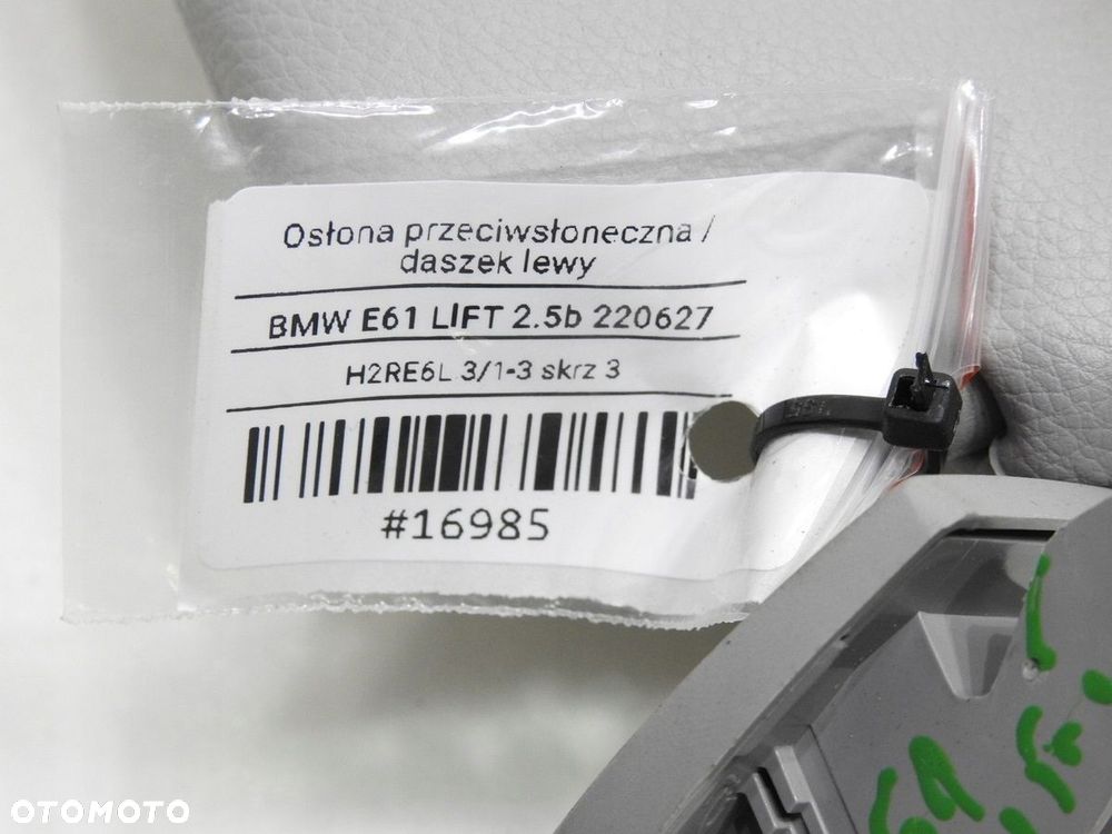 SŁONECZNIK OSŁONA LEWA BMW E60 E61 LIFT 7066649 - 8