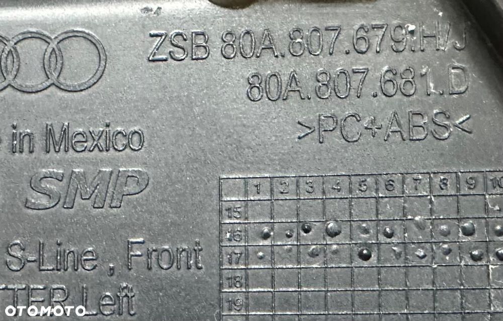 Kratki Zderzaka Audi Q5 S Line 80A807679 80A807680 - 7
