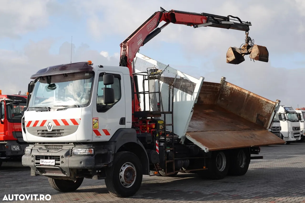 Renault KERAX 410 / 6x4 / BASCULANTE + HDS FASSI F150 / HYDROBURTA / BORDMATIC - 5