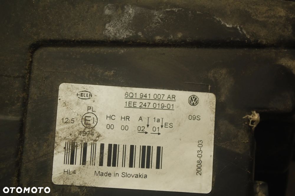 LAMPA LEWY PRZÓD PRZEDNIA 6Q1941007AR VW POLO 9N3 LIFT - 6