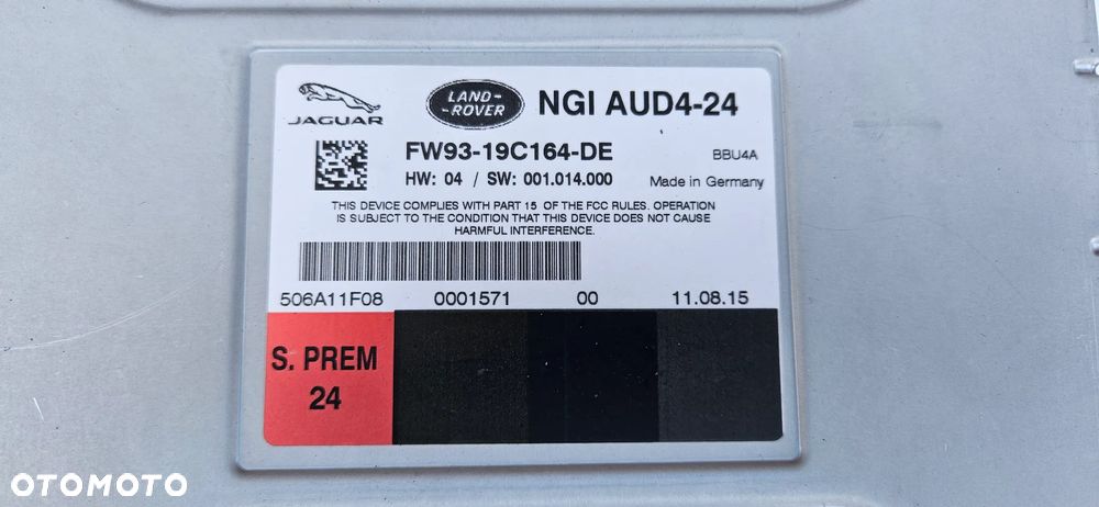Jaguar XJ 351 LIFT Wzmacniacz audio S.PREM24 Meridian reference FW93-19C164-DE - 2