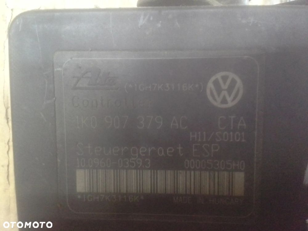 Audi A3 8P Volkswagen Touran pompa hamulcowa abs 1K0614517AE  1K0907379AC plus wtyczka z wiązką - 22