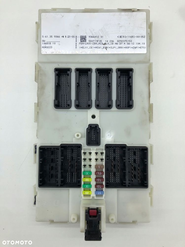 BMW F20 F30 F31 MODUŁ STEROWNIK BDC FEM 9366412 - 1