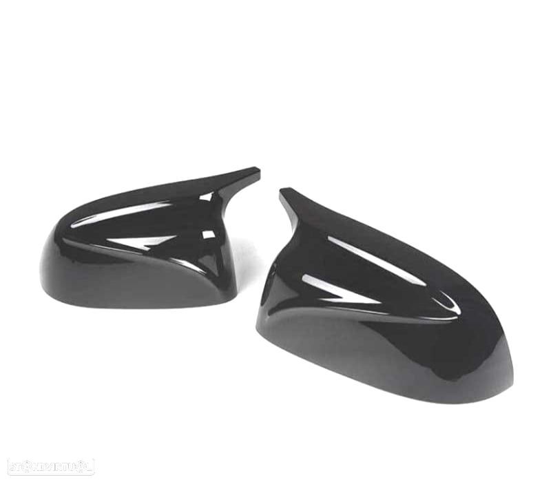CAPAS DE ESPELHOS RETROVISORES BMW X5 G05 X6 G06 LOOK M PRETO BRILHANTE - 3