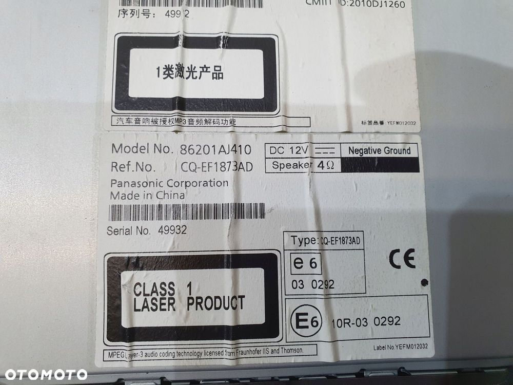 subaru legacy outback v radio oe radioodtwarzacz - 3