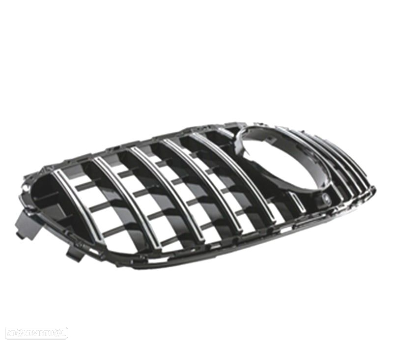 GRELHA FRONTAL MERCEDES CLASE E W212 13-16 LOOK PANAMERICANA GT PRETO BRILHANTE CROMADO - 2