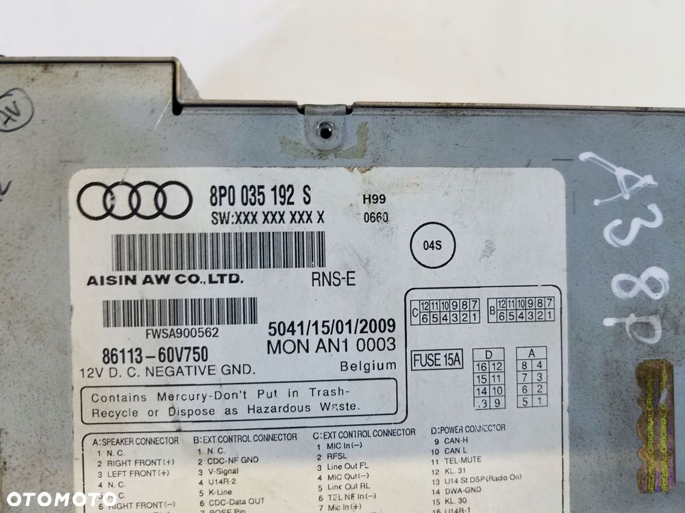 radio nawigacja audi a3 8p 8p0035192s - 4