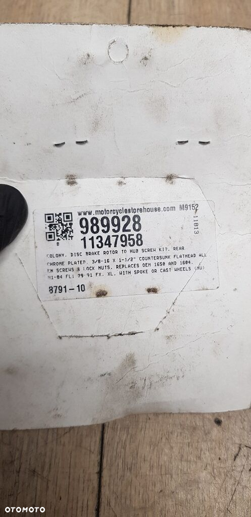 Zestaw śrub nakrętek tarczy hamulcowej Harley Davidson Colony 8791-10 - 4