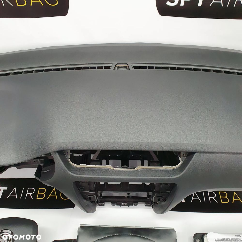 SKODA OCTAVIA III 3 5E0 DESKA ROZDZIELCZA KONSOLA KOKPIT PULPIT PODUSZKI AIRBAG AIR BAG PASY KIT SET - 4