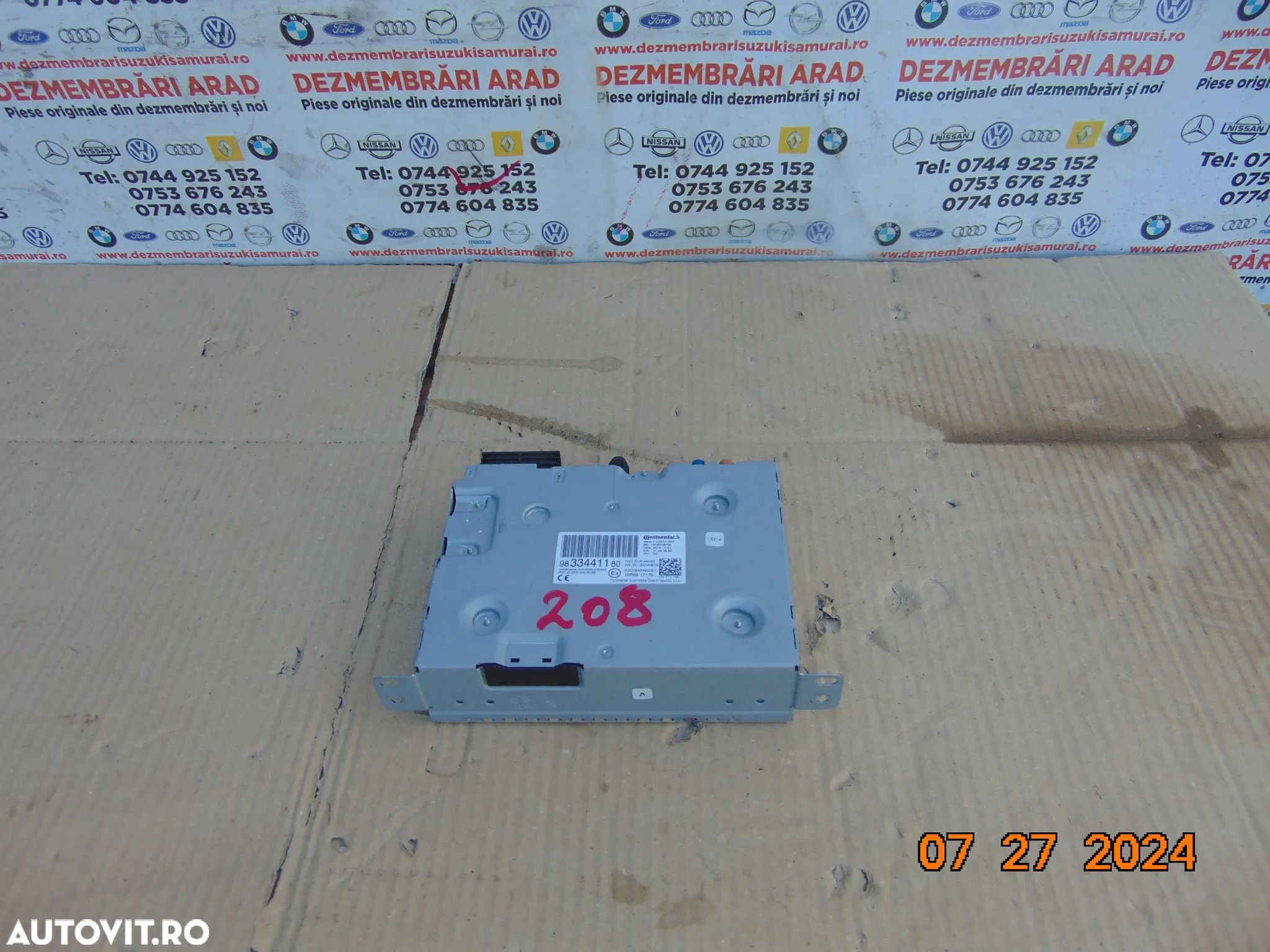 Unitate navigatie Peugeot 208 dupa 2019 2008 508 citroen ds c3 crossback cod 9833441180 - 1