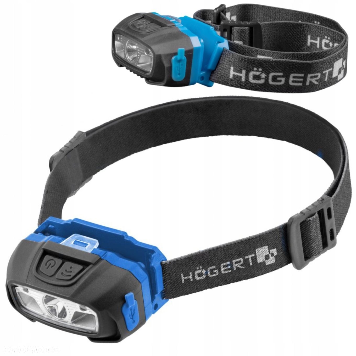 HOGERT LAMPA LATARKA CZOŁOWA LED AKUMULATOROWA ŁADOWANA USB CZUJNIK RUCHU - 1