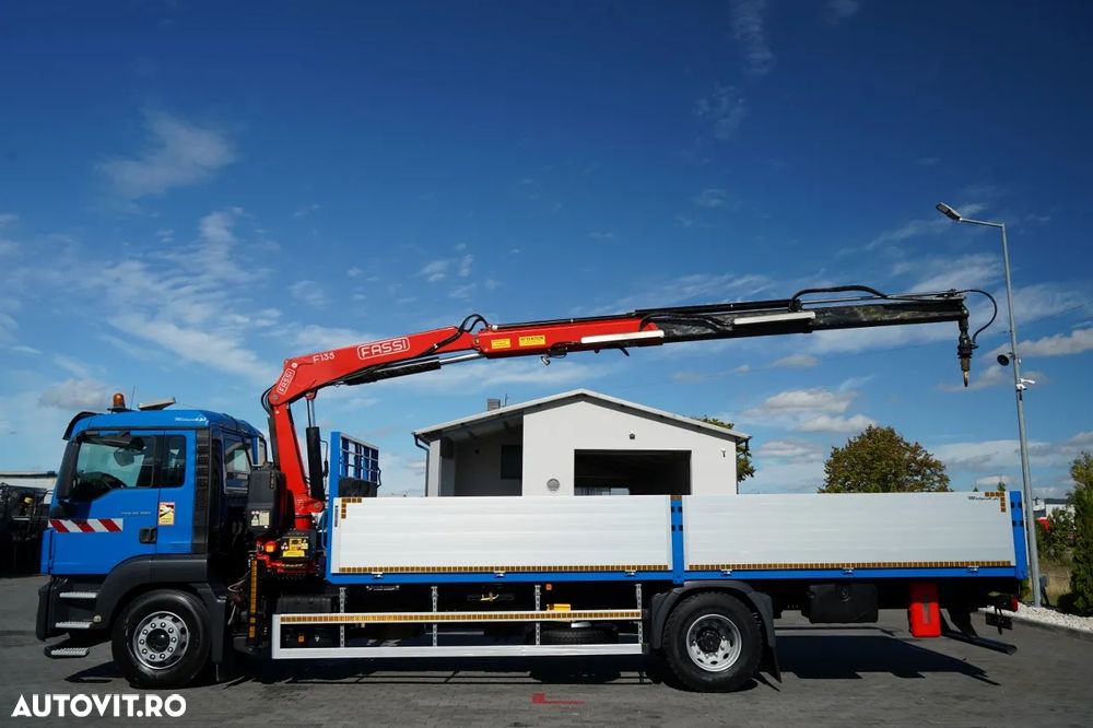 MAN TGS 18.320 / 4x2 / PLATFORMĂ - 6,8 M + FASSI F135 HDS / Rază de acțiune 8 m / PODEA REZISTENTĂ / RADIOCOMANDĂ / ROTATOARE / IMPORTAT - 3