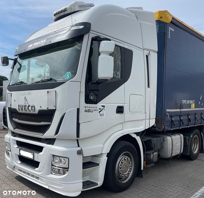 Iveco STRALIS 460 EEV HI-WAY AUTOMAT STANDKLIMA WEBASTO SPOJLERY 2xALUTANK LODÓWKA LEDY XENONY SKÓRA NOWE TACHO!!! EURO 5 EEV 2014 IGŁA - 2