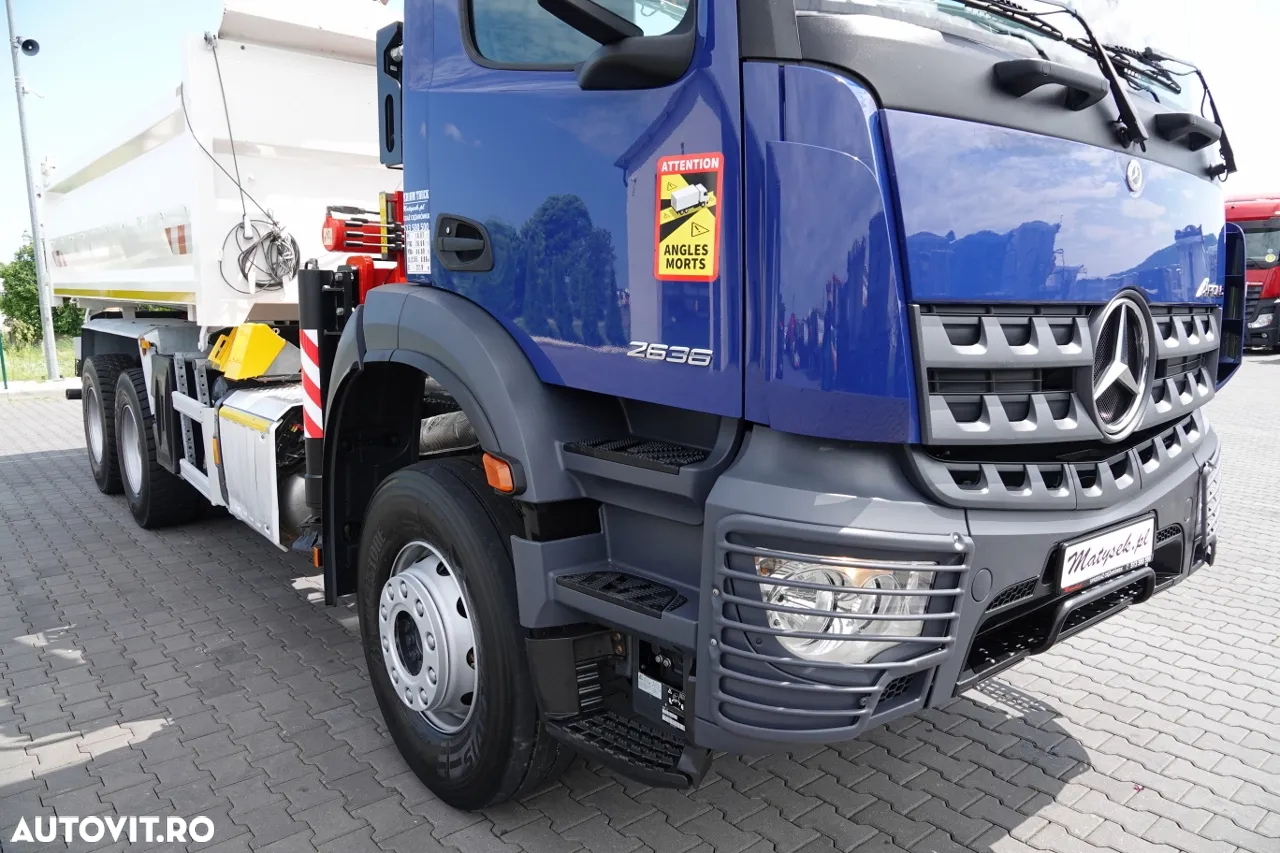 Mercedes-Benz AROCS 2636 / 6x4 / TIPPER / HYDROBORTA / + HDS FASSI F215 / RADIO CONTROL / ROTATOR / GRAB / EURO 6 - 14