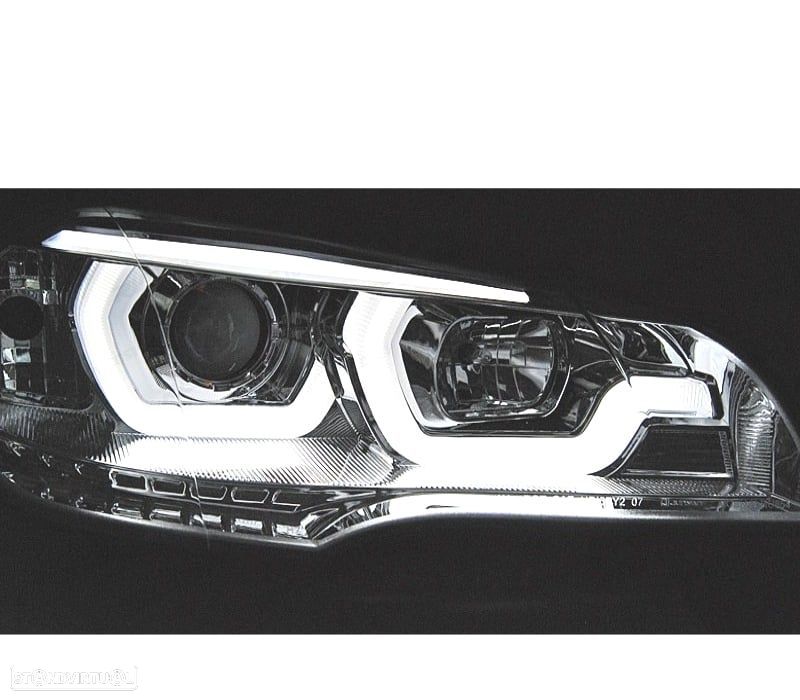 FARÓIS BMW X5 E70 07-13 LED ANGEL EYES 3D COM LUZ DIURNA - 2