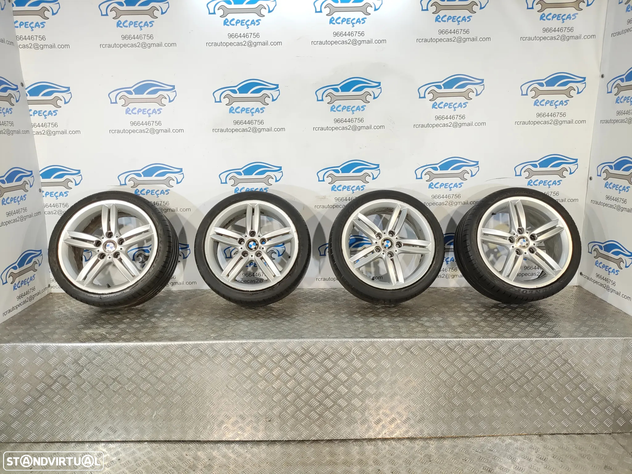 .JANTES ORIGINAIS BMW SERIE 1 E87 PACK M STYLE 208M 18 POLEGADAS 7,5J ET49 8,5J ET52 5X120 7839305 8036939 - 10