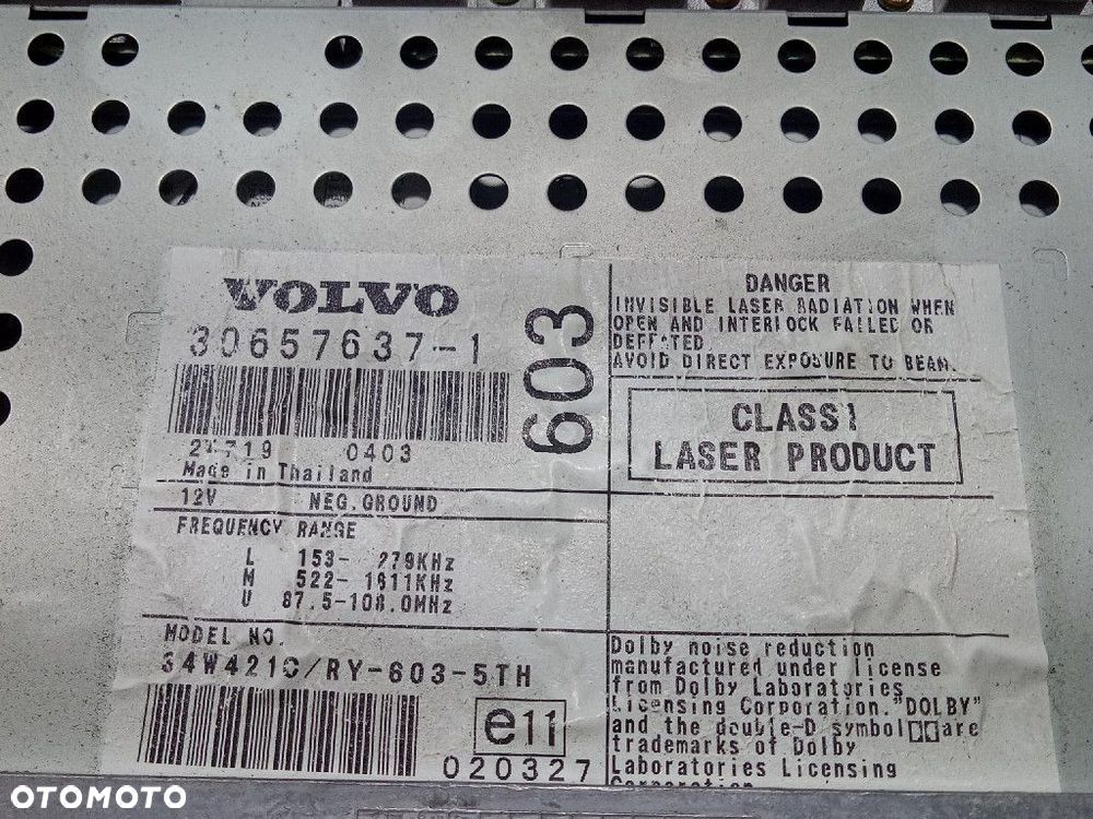 VOLVO S60 I RADIO CD KASETA TELEFON 30657637-1 - 8
