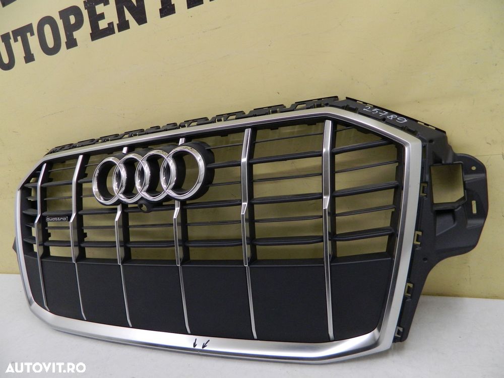 Grila radiator Audi Q7 4M S-Line facelift,  2019, 2020, 2021, 2022, 2023, cod origine 4M0853651AJ. - 4