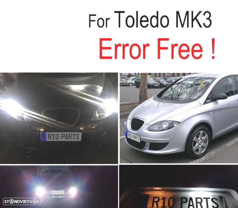 KIT COMPLETO 6 LAMPADAS LED INTERIOR PARA SEAT TOLEDO MK III MK 3 5P 5P2 05-09 - 1