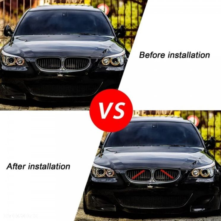 V-brace grill BMW 5 6 7 poprzeczki nakładki 285mm - 7