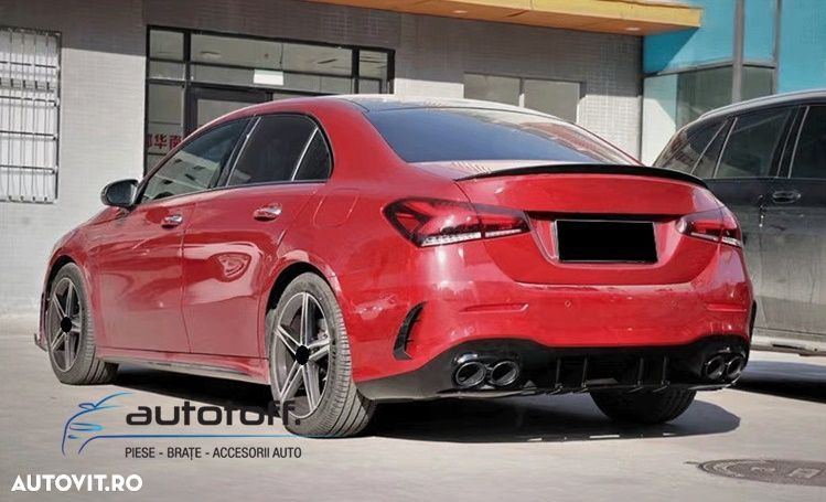Difuzor bara spate Mercedes A-Class V177 (2018+) Black Look - 5
