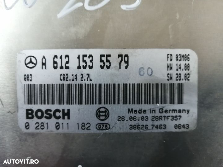 Calculator Motor Ecu Mercedes C Class W203 2.7 Cdi 2001 2007 - 3