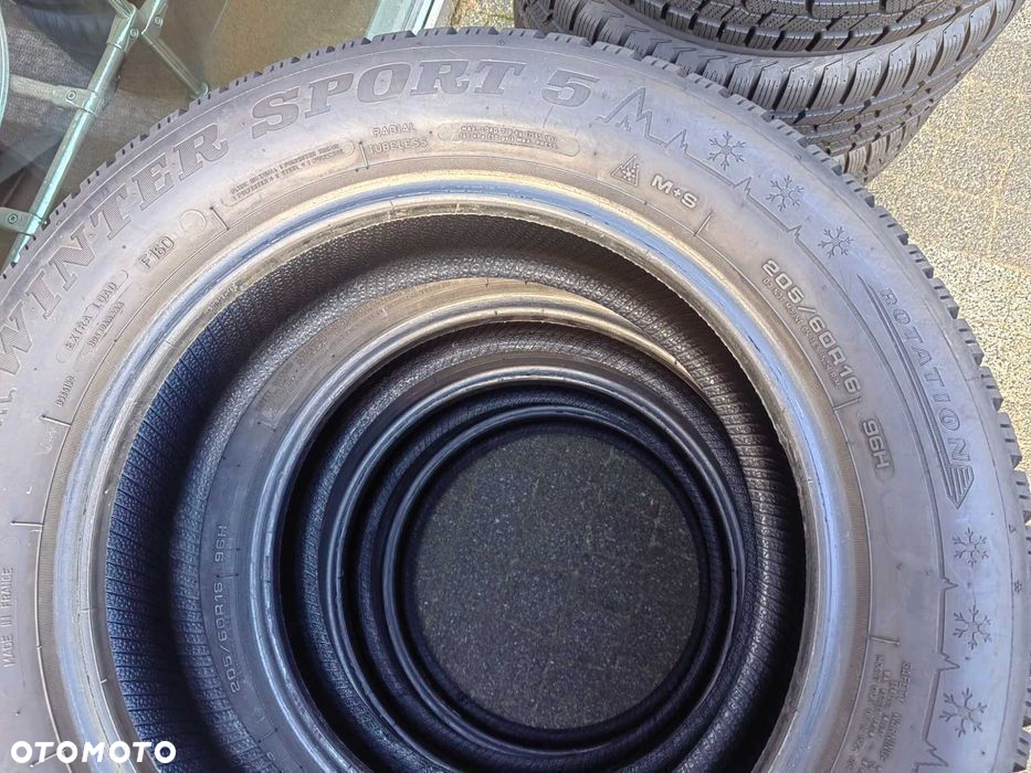 205/60R16 96H Dunlop Winter Sport 5 Komplet zima KZ72 k5 - 4