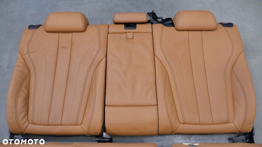 bmw f16 x6 kanapa tylna tył oparcie siedzisko skóra cognac - 3