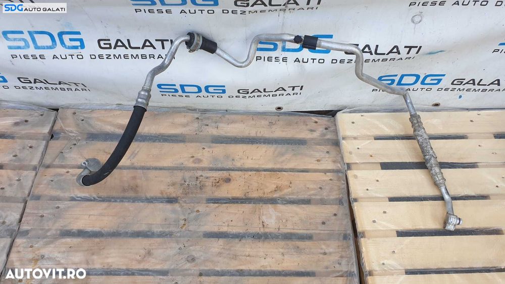 Furtun Conducta Compresor Radiator AC Aer Conditionat Clima Volkswagen EOS 2.0 TDI BMM 2006 - 2016 Cod 1K0820743CD [D0905] - 1