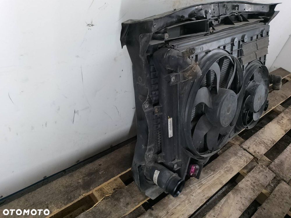 PAS PRZÓD, CHŁODNICE, WENTYLATOR SKODA OCTAVIA II LIFT 1K0121207BC 2.0 TDI - 4