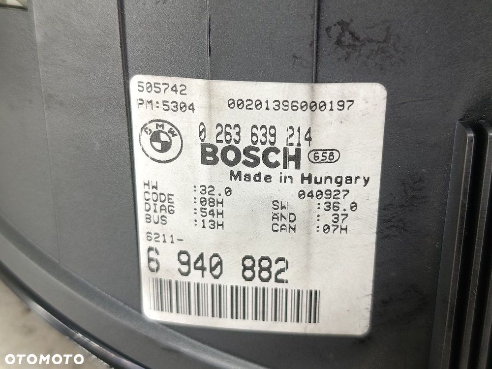 LICZNIK BMW 3 E46 6940882  0263639214  BOSCH 2.0 D 318td - 9