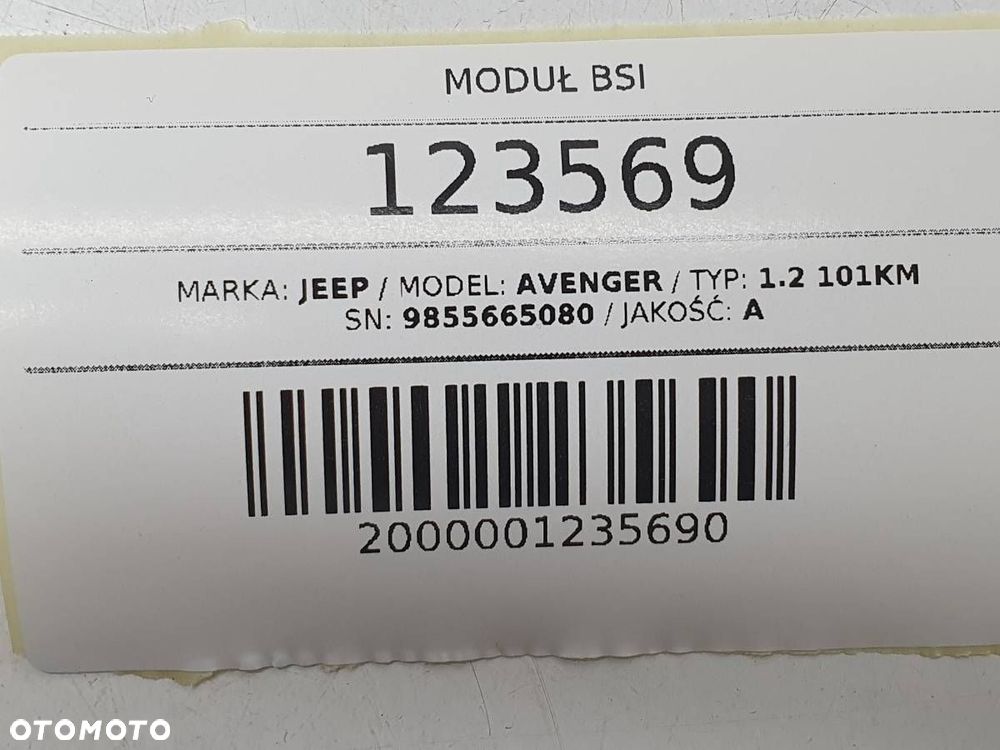 MODUŁ SKRZYNKA BSI JEEP AVENGER 9855665080 PEUGEOT 208 II 2008 - 6