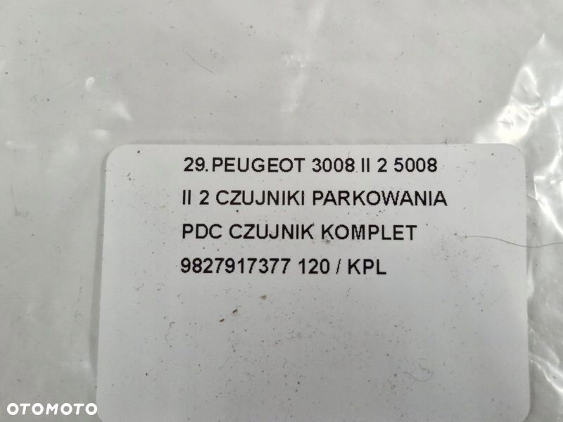 PEUGEOT 3008 II 2 5008 II 2 CZUJNIKI PARKOWANIA PDC CZUJNIK KOMPLET - 5