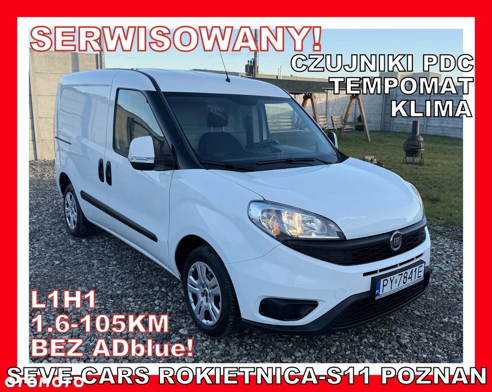 Fiat DOBLO L1H1, gwarancja, 1.6-105km,serwisowany, klima,tempomat, czujniki pdc - 27