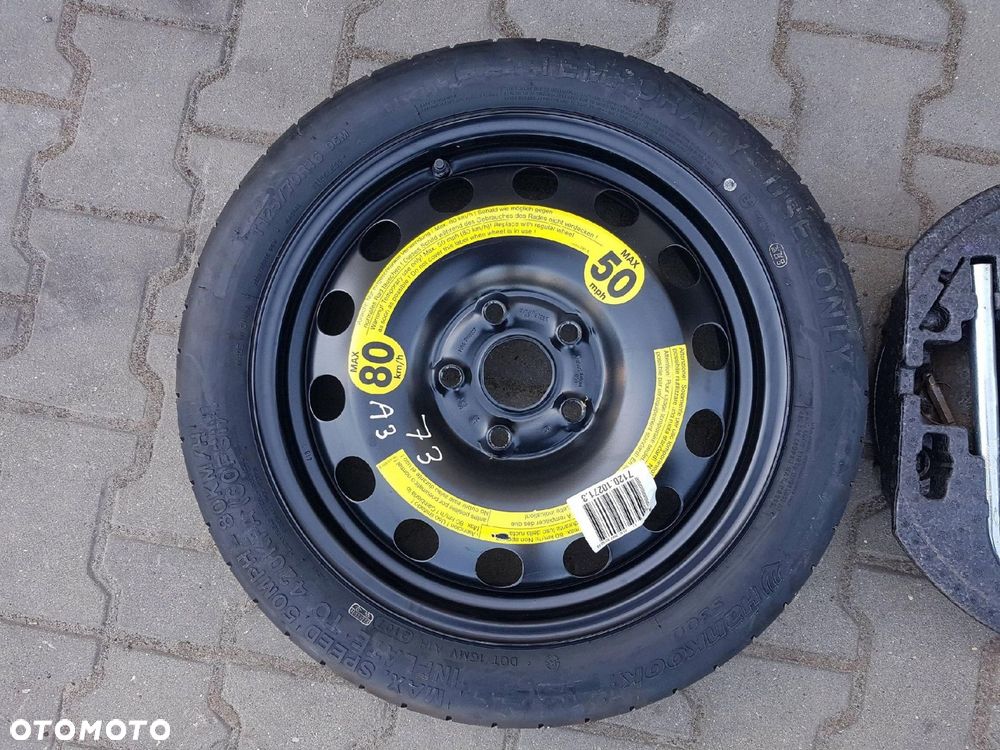 AUDI A3 8P VW GOLF V VI 5 6 KOŁO DOJAZDOWE 16 5X112 LEWAREK - 3