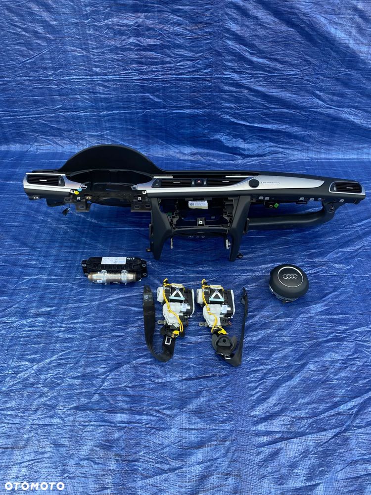 AUDI A6C7 4G LIFT DESKA ROZDZIELCZA KONSOLA HEAD UP KOKPIT PODUSZKI AIRBAG PASY 11-18 ORYGINAŁ KOMPLET - 8