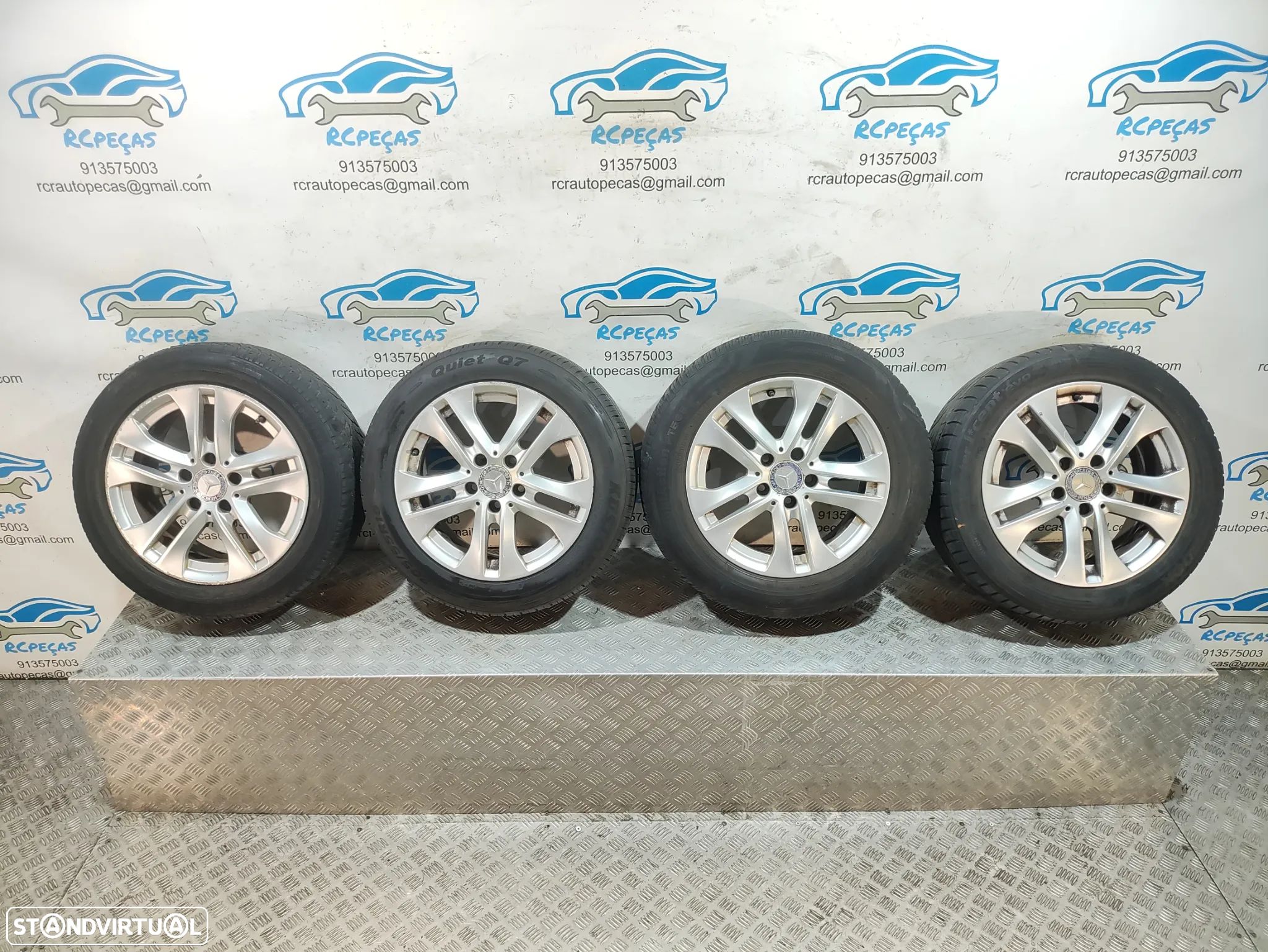 Conjunto Jantes 16 Borbet Originais Mercedes Benz Class C W204 7J ET43 5x112 - 1