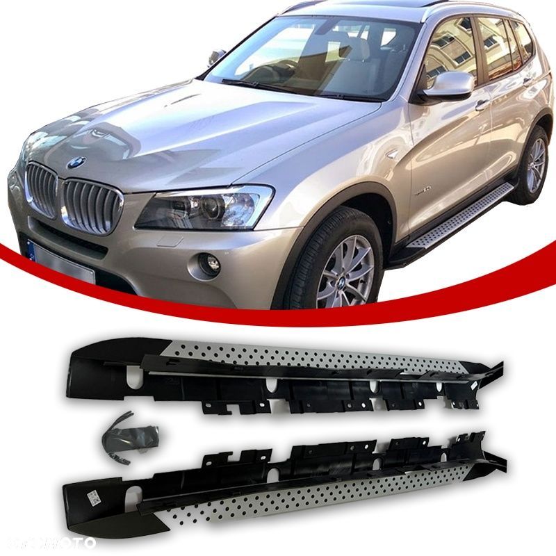 BMW X3 F25 Boczne Progi Aluminiowe Dokładki Stopnie 2010/2017
