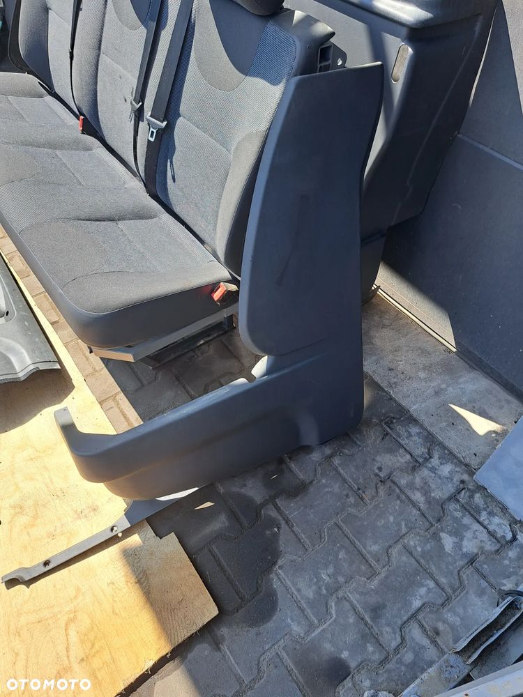Peugeot Expert II Scudo Fotel kanapa ławka II rząd dubelkabina zabudowa plastiki podłoga mocowania ściana grodziowa - 10