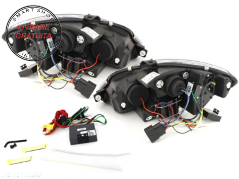 Faruri LED DRL Seat Leon 1P / Seat Altea (2009-up) Negru- livrare gratuita - 4