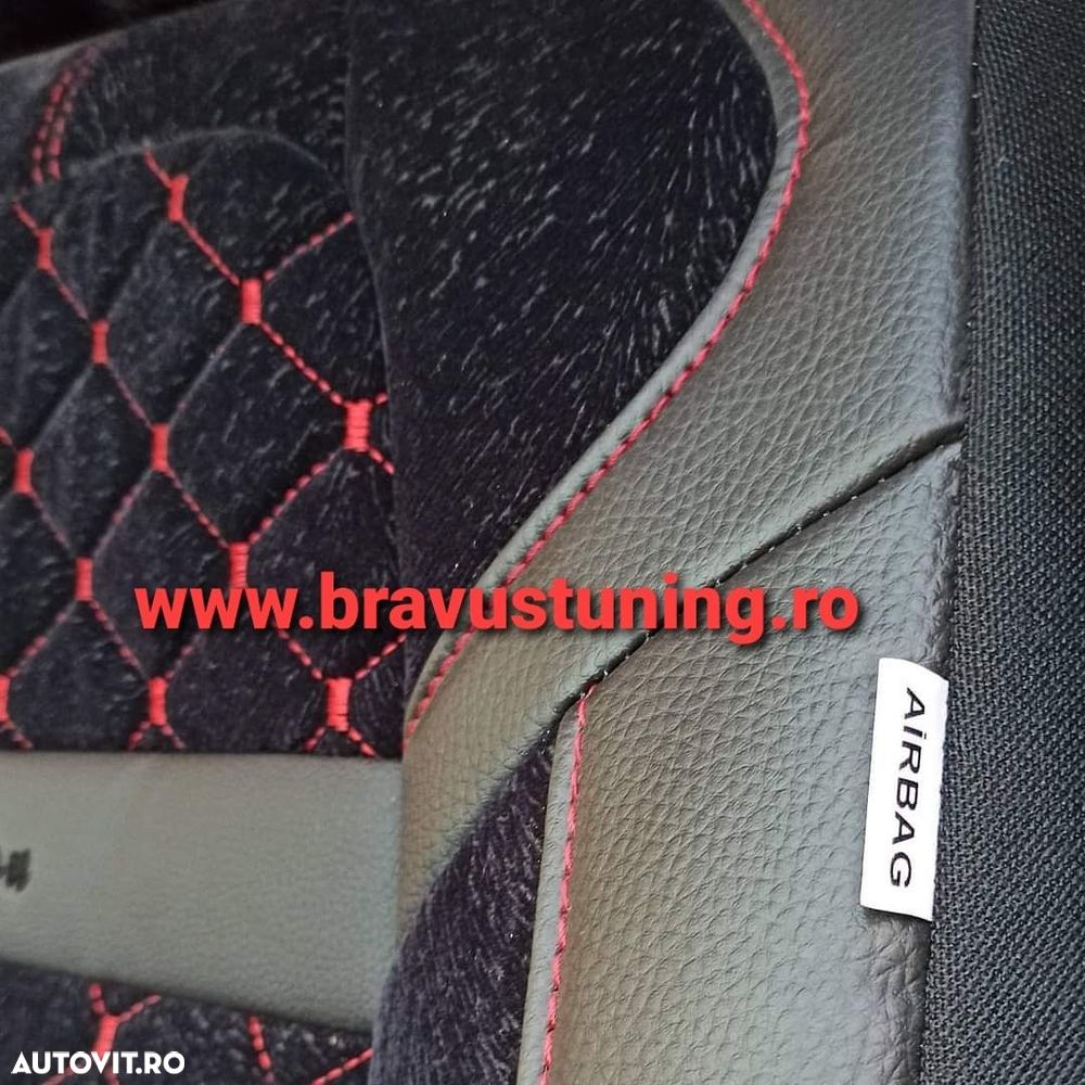 Huse scaun auto Material tip ALCANTARA +Piele ecologica - 1