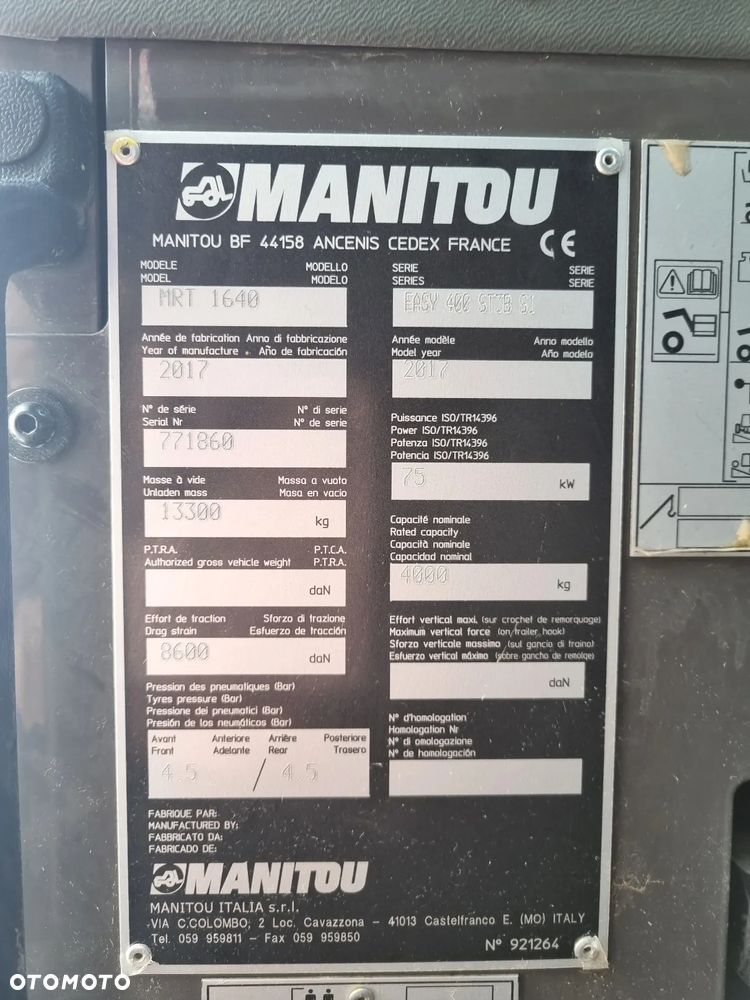 Manitou MRT 1640  P402 - 12