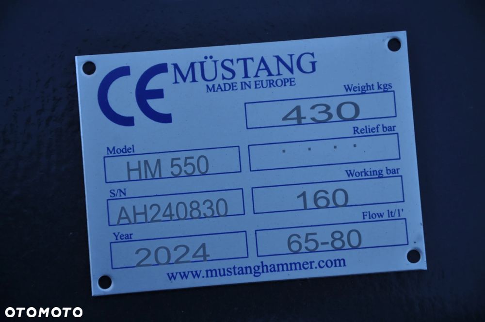 Młot wyburzeniowy hydrauliczny Mustang HM 550 - 5