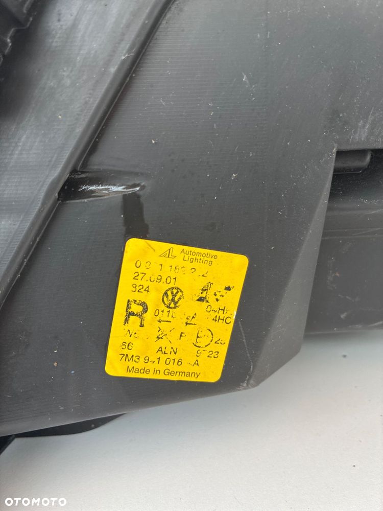 Vw sharan 00-10 7M3 941 016 LAMPA PRZÓD PRZEDNIA PRAWA  EUROPA - 8