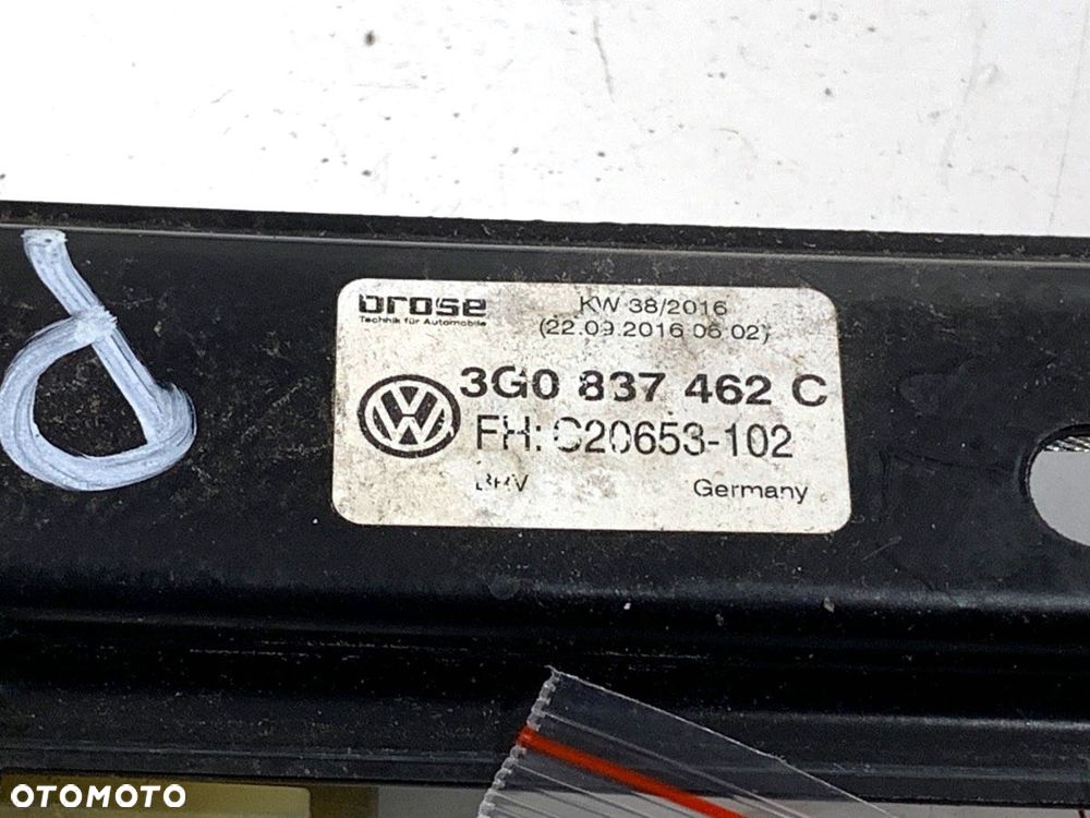 PODNOŚNIK SZYBY PRAWY PRZÓD  VW PASSAT B8 Variant (3G5, CB5) 2014 - 2022 2.0 TDI 140 kW [190 KM] - 7
