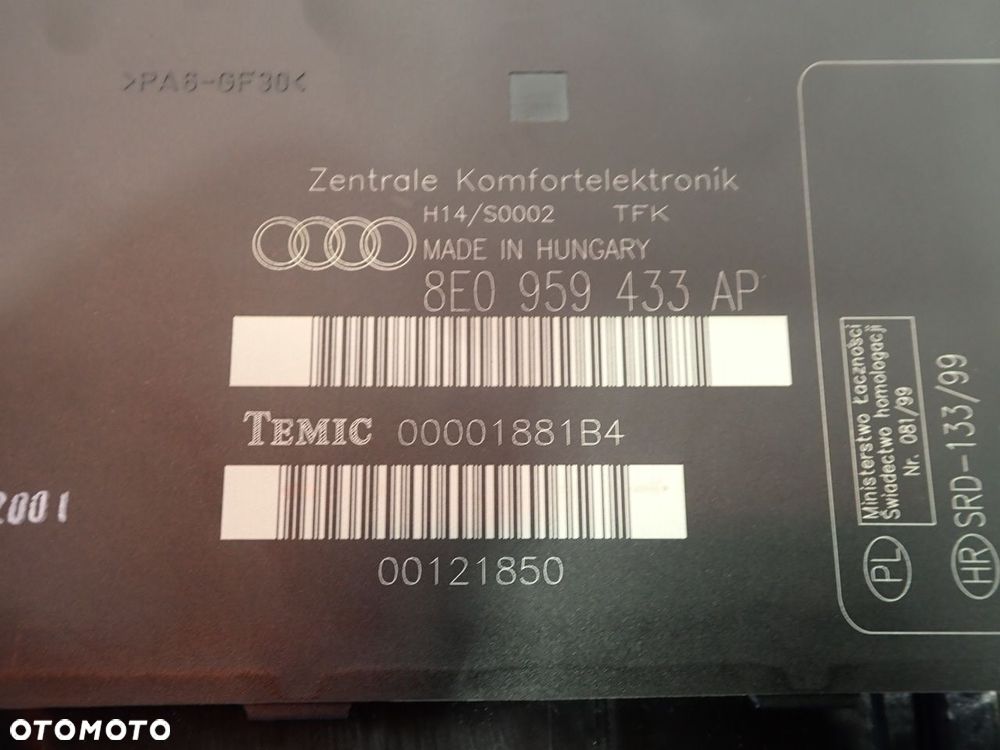 MODUŁ KOMFORTU AUDI A4 B6 8E0959433AP - 5
