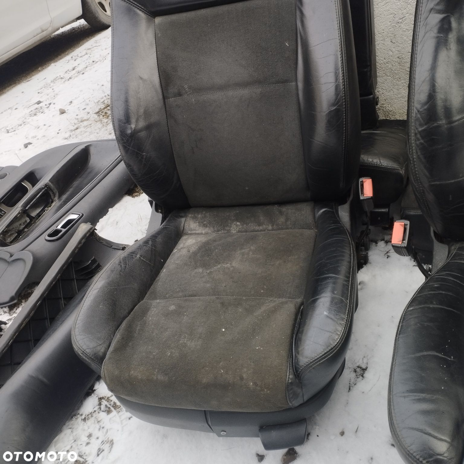 Volkswagen Passat B5 kombi komplet foteli pół skóra alcantara grzane - 3