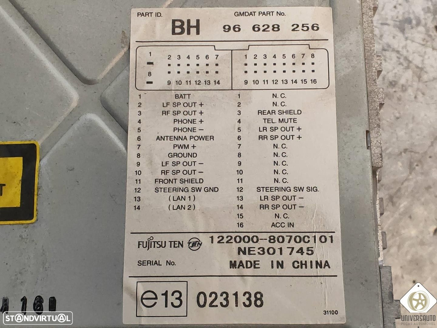 SISTEMA AUDIO / RADIO CD CHEVROLET AVEO / KALOS SEDAN 2006 - 4
